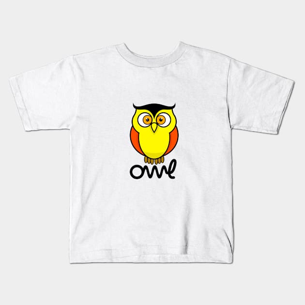 Cute owl Kids T-Shirt by SASTRAVILA